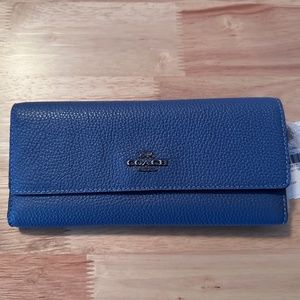 COACH Slim Trifold Flat Credit Card Wallet